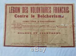 Affiche originale LEGION DES VOLONTAIRES FRANCAIS PROPAGANDE VICHY WW2