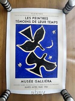 Affiche originale Les peintres témoins de leur temps 1951 Braque