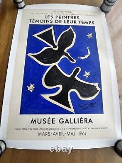 Affiche originale Les peintres témoins de leur temps 1951 Braque