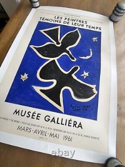 Affiche originale Les peintres témoins de leur temps 1951 Braque