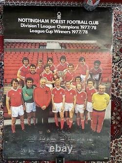 Affiche originale Nottingham Forest FC 1978. 99 cm x 68 cm