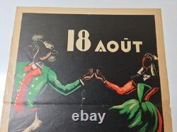 Affiche originale Pardon de La Baule 18 Août Émile Guillaume années