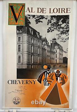 Affiche originale SNCF PO-Midi Cheverny par Commarmond (Circa 1930) Entoilée