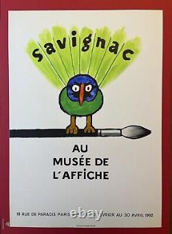 Affiche originale Savignac au musée de l'affiche 1982