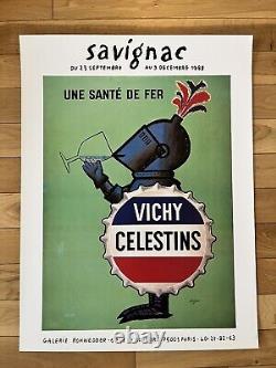Affiche originale Vichy-Célestins SAVIGNAC 1988