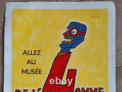 Affiche originale allée aux Musée de l'homme de Savignac 1981