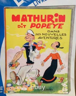 Affiche originale ancienne 1937 MATHURIN dit Popeye /RS233