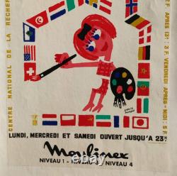 Affiche originale ancienne 1965 Moulinex Arts Ménagers par Francis Bernard /RS15