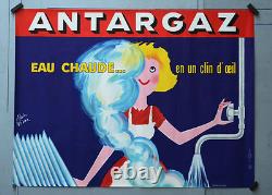 Affiche originale ancienne ANTARGAZ Années 50