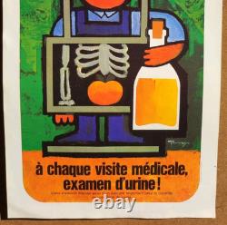Affiche originale ancienne Année Mondiale du Diabète /RS160