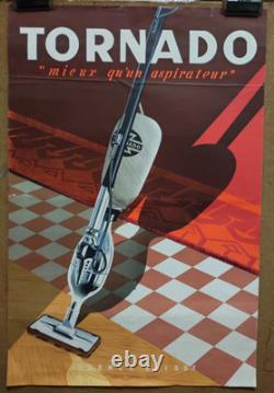 Affiche originale ancienne Aspirateur TORNADO /RS188