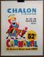 Affiche Originale Ancienne Carnaval 1971 Chalon Sur Sa&ocirc;ne /rs217