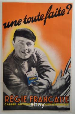 Affiche originale ancienne Cigarettes Celtique Régie Française /RS253