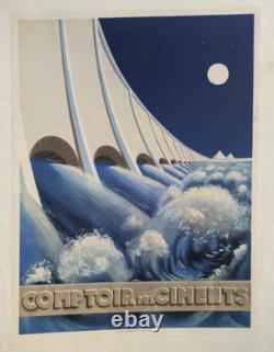 Affiche originale ancienne Comptoir des Ciments /RS329