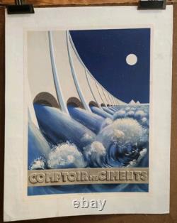 Affiche originale ancienne Comptoir des Ciments /RS329