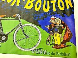 Affiche originale ancienne Cycles DE DION BOUTON