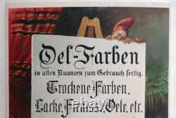 Affiche originale ancienne Del-Farben Trockene Farben Allemagne couleur/RS334