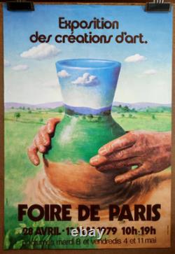 Affiche originale ancienne Foire de Paris 1979 expo des créations d'art /RS213