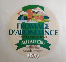 Affiche originale ancienne Fromage d'Abondance au lait cru Annecy /RS457