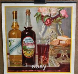 Affiche originale ancienne Küenzlen Christian Likörfabrik Sulzbach /RS330