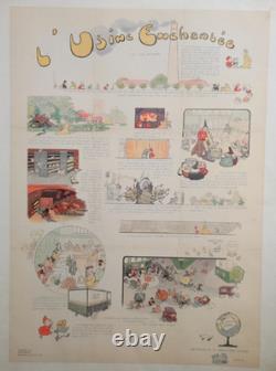 Affiche originale ancienne La Phosphatine Lyrique L'usine Enchantée /RS399