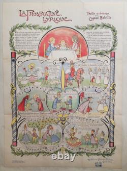 Affiche originale ancienne La Phosphatine Lyrique /RS397