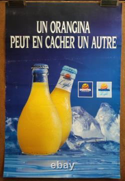 Affiche originale ancienne Orangina & Orangina Light /RS332