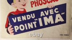 Affiche originale ancienne PHOSCAO IMA Paris /RS32