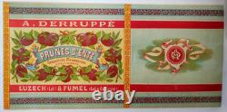 Affiche originale ancienne Prunes D'Ente Luzech & Fumel /RS409
