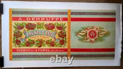 Affiche originale ancienne Prunes D'Ente Luzech & Fumel /RS409