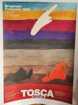Affiche originale ancienne TOSCA Puccini Bregenzer Festspiele 1984 /RS75