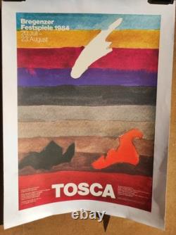 Affiche originale ancienne TOSCA Puccini Bregenzer Festspiele 1984 /RS75