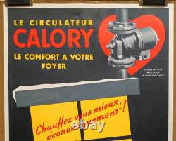 Affiche originale ancienne chauffez vous mieux avec Le Circulateur CALORY /RS178