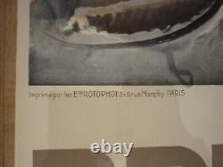 Affiche originale ancienne chemin de fer Bretagne 1937 la mer rarissime