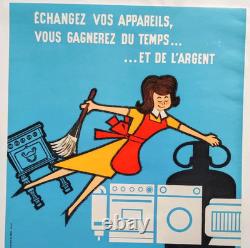 Affiche originale ancienne confort Primagaz Butane Propane /RS181