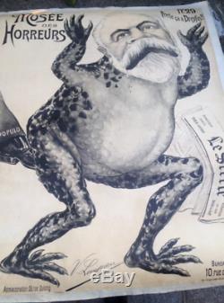 Affiche originale anti Dreyfus musée des horreurs Num29 par Lenepveu 1899 Litho