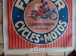 Affiche originale entoilé FAVOR Cycles & Motos vers 1930