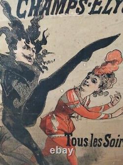 Affiche originale et rare les Majiltons jules Cheret 1876