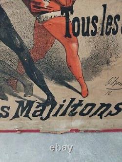 Affiche originale et rare les Majiltons jules Cheret 1876