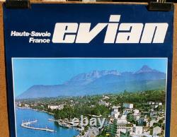 Affiche originale photo ancienne Evian Rive française du Lac Léman /RS169