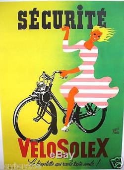 Affiche originale poster SOLEX VELOSOLEX 120x160cm entoilée René RAVO 1953 -1964
