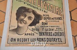 Affiche originale publicitaire dentiste (dentist, Zahnarzt)
