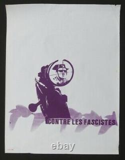 Affiche politique Contre les fascistes Juan Carlos Atelier FAP 52x68cm poster