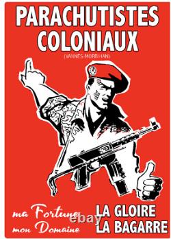 Affiche poster parachutistes coloniaux vannes