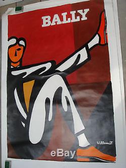 Affiche pub BALLY par Villemot 118cm X 180cm 1986