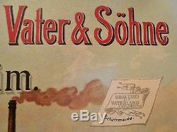 Affiche publicitaire Bière Schützenberger Strasbourg de l'époque allemande