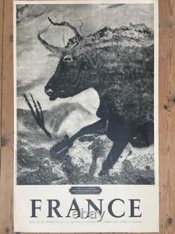 Affiche publicitaire Grotte de Lascaux photo Ph. Windels 1950. 6298, Tourisme