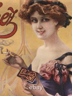 Affiche publicitaire Papier à cigarettes Bloc Suèz Champenois