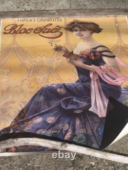 Affiche publicitaire Papier à cigarettes Bloc Suèz Champenois