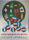 Affiche Publicitaire Société Générale Vintage Jacques Auriac 1970